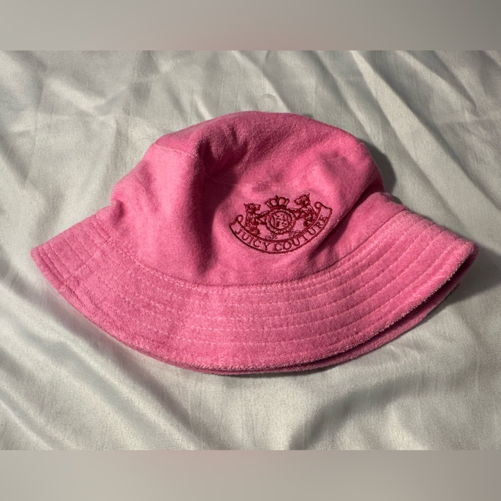 Juicy Couture Pink Embroidered Hat Terry Cloth